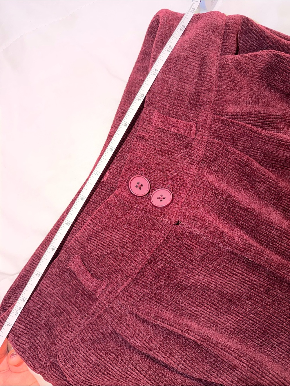 Cider Vintage-Inspired Ribbed Wide-Leg Pants in Deep Berry - Picture 4 of 4